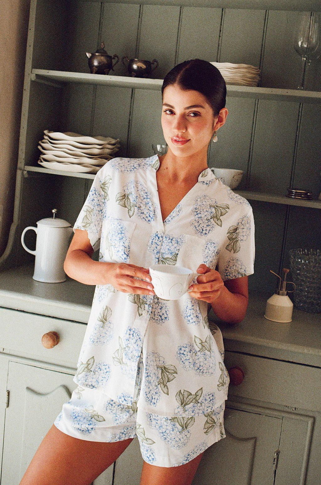 Maggie Pajama Set - Hydrangea Blue | Piyama US