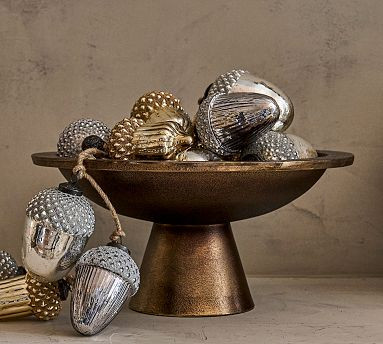 Antiqued Metal Decorative Bowl | Pottery Barn (US)