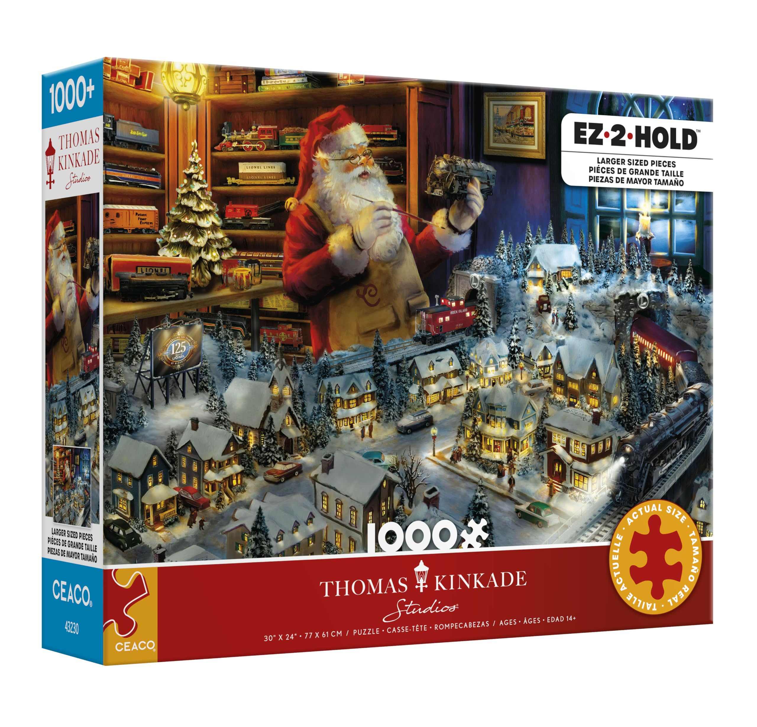 Ceaco - Thomas Kinkade - Santa's Final Touch - 1000 Piece Christmas Jigsaw Puzzle ​- Large, EZ2... | Amazon (US)