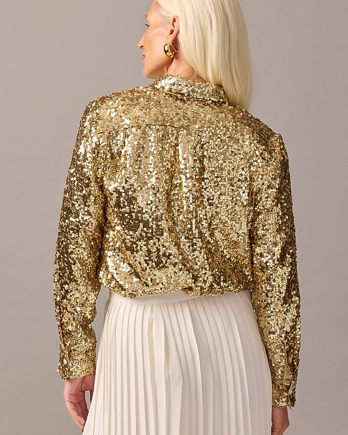 Collection classic-fit sequin shirt | J. Crew US