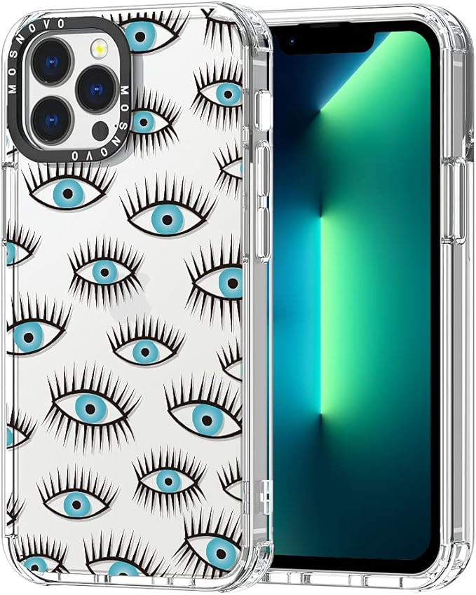 MOSNOVO Compatible with iPhone 13 Pro Max Case, Evil Eyes Print for Girl Women Men [ Buffertech... | Amazon (US)