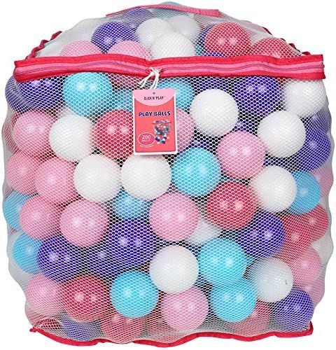 Click N' Play Plastic Ball Phthalate Free Bpa Free Crush Proof Pit Balls 5 Pretty Feminine Colors... | Amazon (US)