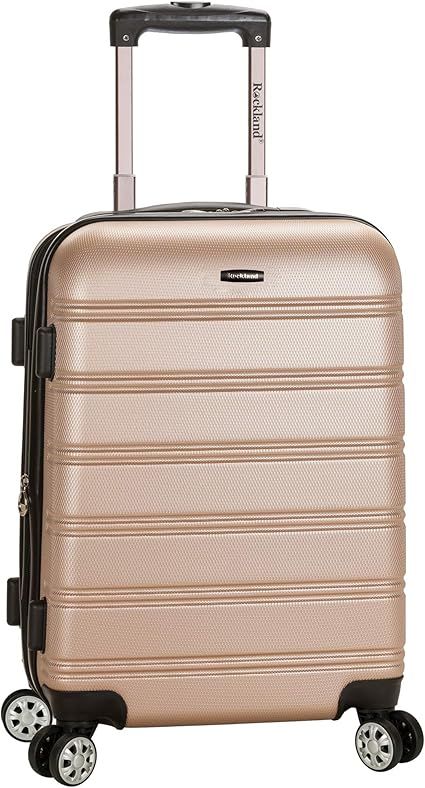 Rockland Melbourne Hardside Expandable Spinner Wheel Luggage, Champagne, Carry-On 20-Inch | Amazon (US)