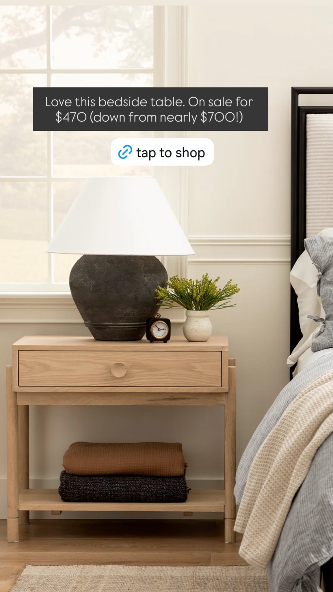 Love this bedside table! Would look great in a primary bedroom, guest bedroom or even a kids room. I love the knob! 30% off, on sale for $470 (down from nearly $700!) Also linking the table lamp that I would pair with it…

#LTKSaleAlert #LTKHome #LTKdayinmylife