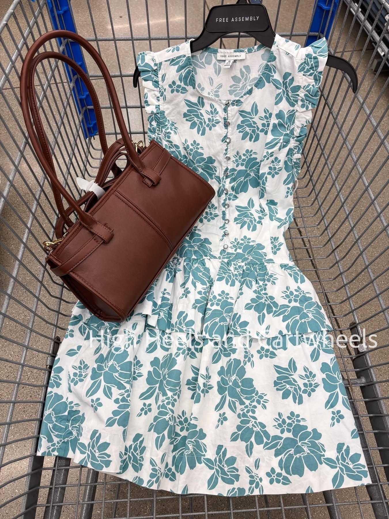Check out this charming floral ruffle dress!