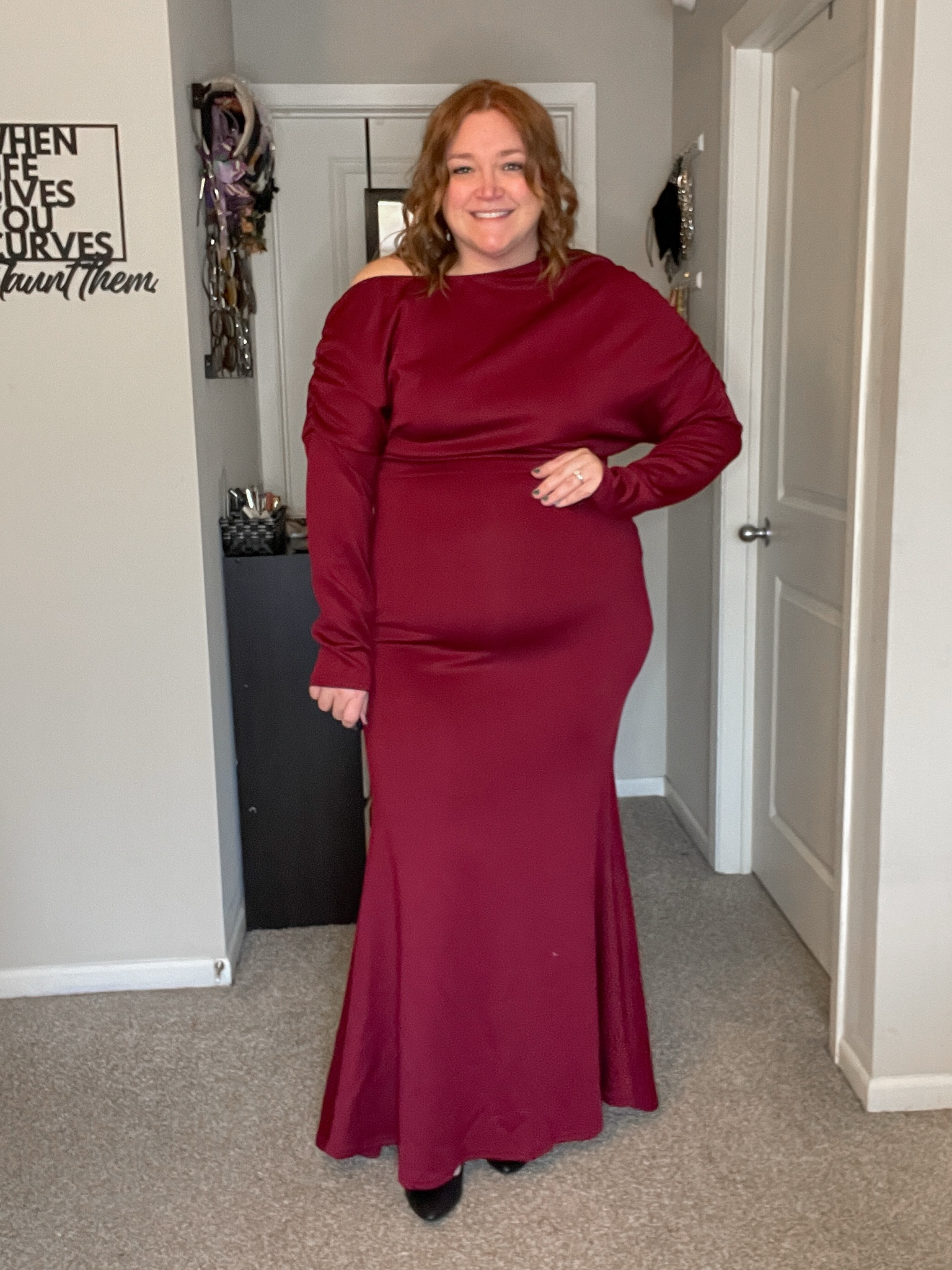 Wedding guest dress option for colder months. Wearing XXL as an 18.

#LTKWedding #LTKMidsize #LTKPlusSize