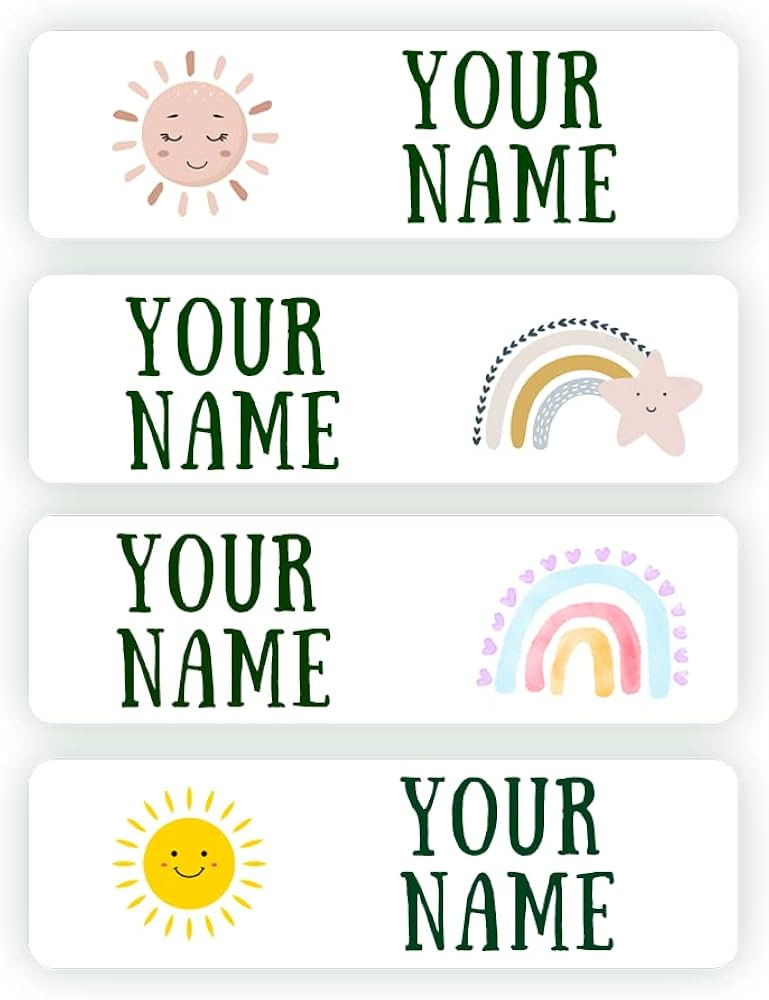128 Custom Waterproof Dishwasher Safe Kid Name Labels for Daycare, School Supply, Baby Bottles, L... | Amazon (US)