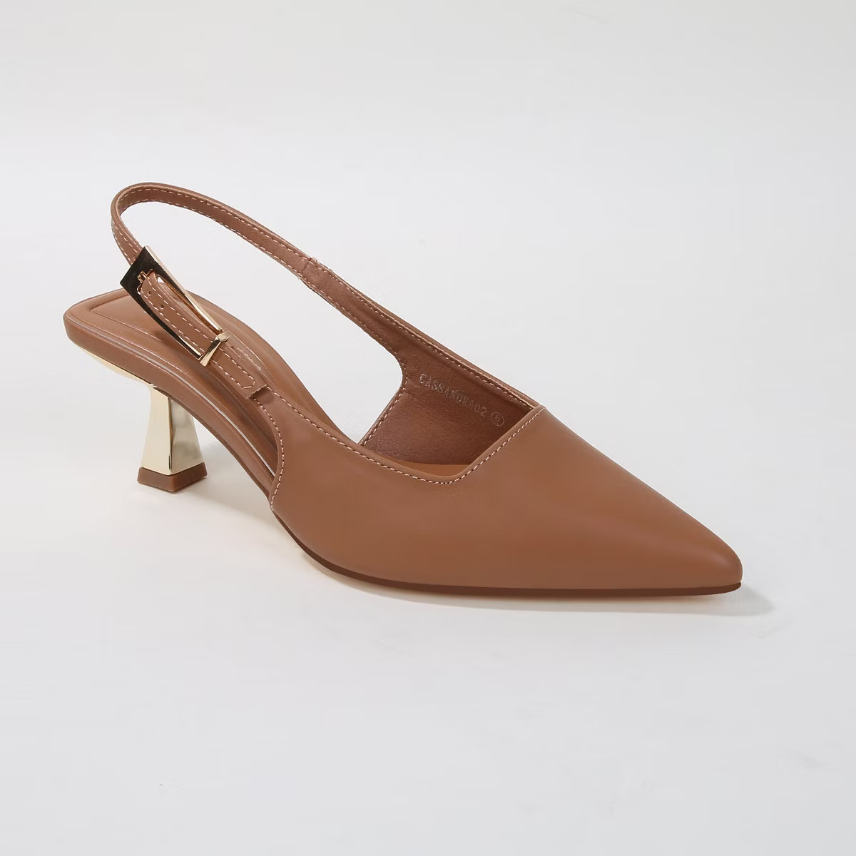 Berness Women's Cassandra 2 Polished Buckle Slingback Kitten Heels | Target