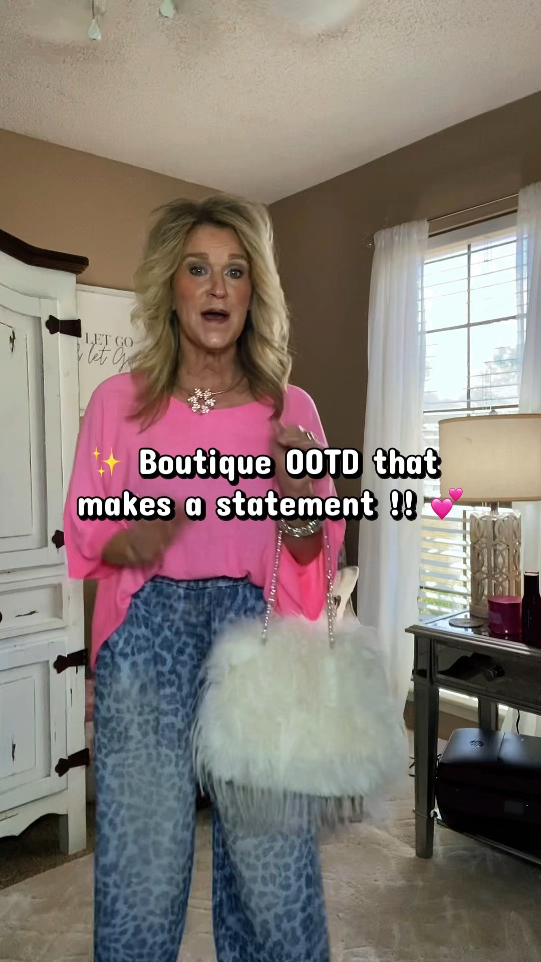 Boutique OOTD 💕  

This hot pink flowy top paired with these leopard wide-leg pants is such a fun statement combo. Both pieces are made in Italy and from one of my favorite boutiques, @The Willow Tree.  

Leopard wide-leg pants styled multiple ways 🐆

I love a statement piece that can be dressed up or down. Sharing several tops, tanks, denim layers, and accessories that pair perfectly with these pants.

Everything is linked here!

#ltkstyle #ltkfashion #boutiquefashion
#ootd #springstyle #leopardstyle #styleinspo


#LTKMidsize #LTKootd #LTKOver40