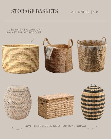 Storage baskets that are all under $60!

Woven storage baskets, baskets with lids 

#LTKfindsunder100 #LTKhome #LTKstyletip