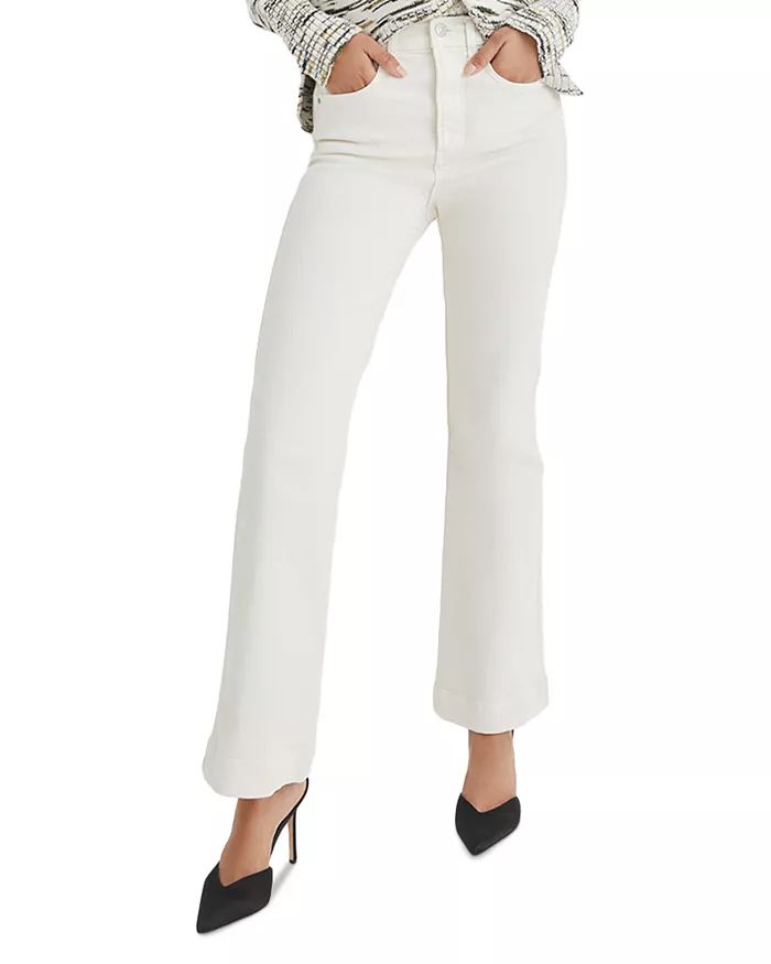 Carson High Rise Ankle Flare Jeans in Ecru | Bloomingdale's (US)