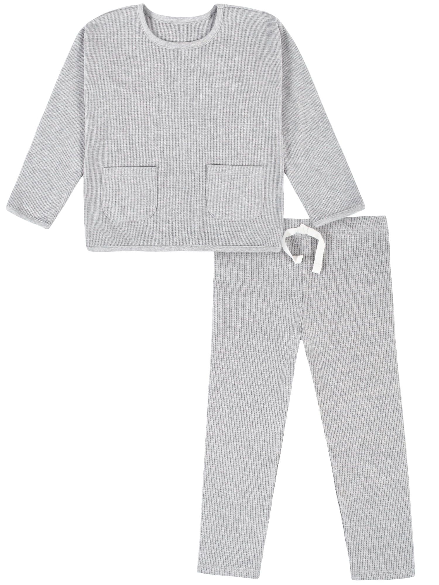 Modern Moments by Gerber Baby & Toddler Girls Waffle Top & Pant 2 Piece Outfit Set, (12M - 5T) - ... | Walmart (US)