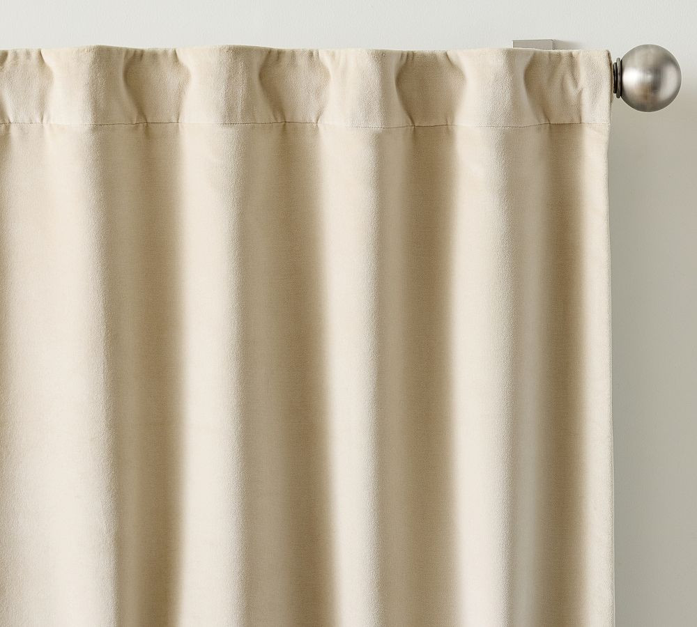 Velvet Twill Blackout Curtain | Pottery Barn (US)