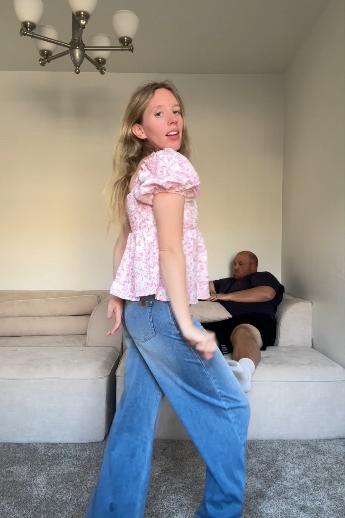 Trying on wide leg jeans that feel like pajamas. They aren’t maternity but perfect for an early second trimester bump  

#LTKbump #LTKfindsunder100 #LTKstyletip