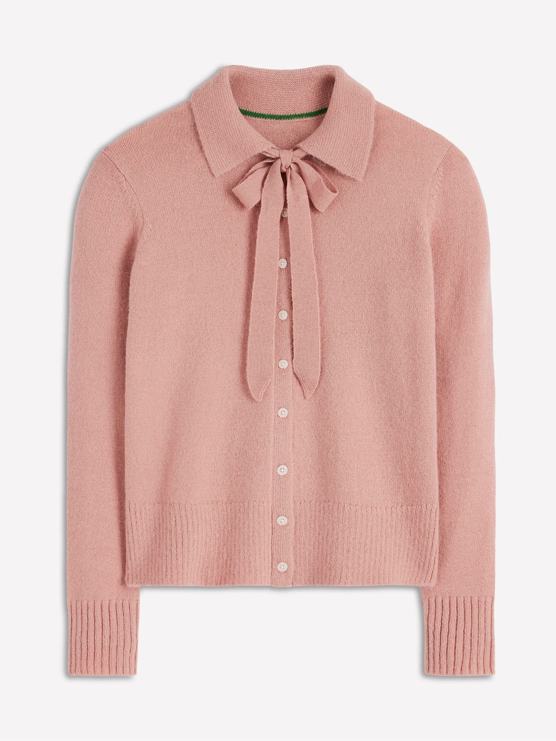 Boden Boden Pink Collared Tie Front Cardigan | Next US