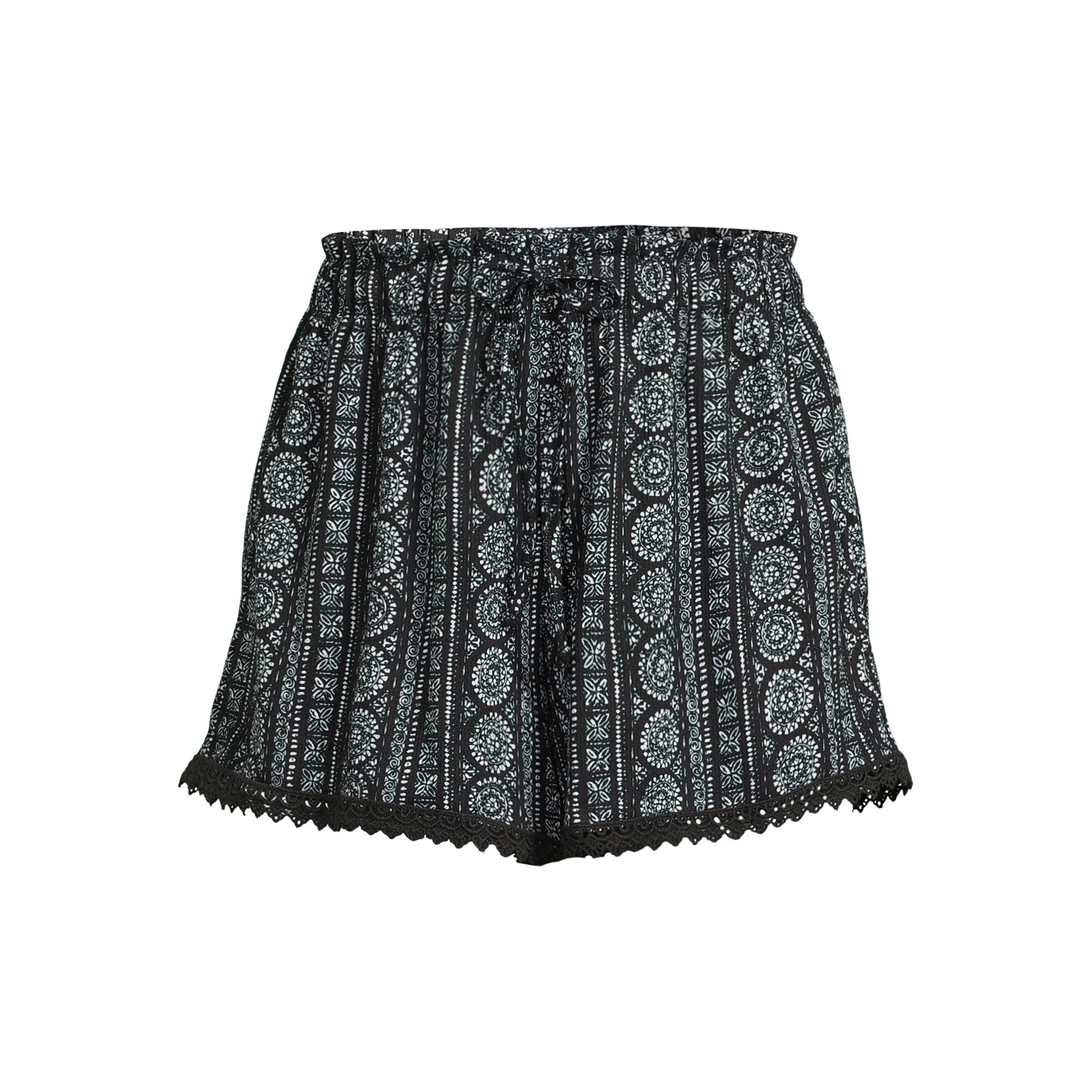 No Boundaries Juniors Crochet Hem Short, Sizes XS-XXXL | Walmart (US)