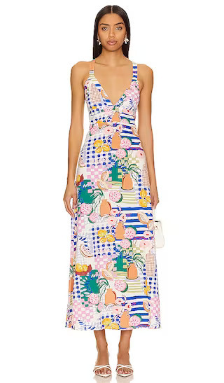 MINKPINK Al Fresco Midi Dress in Multi. - size L | Revolve Clothing (Global)