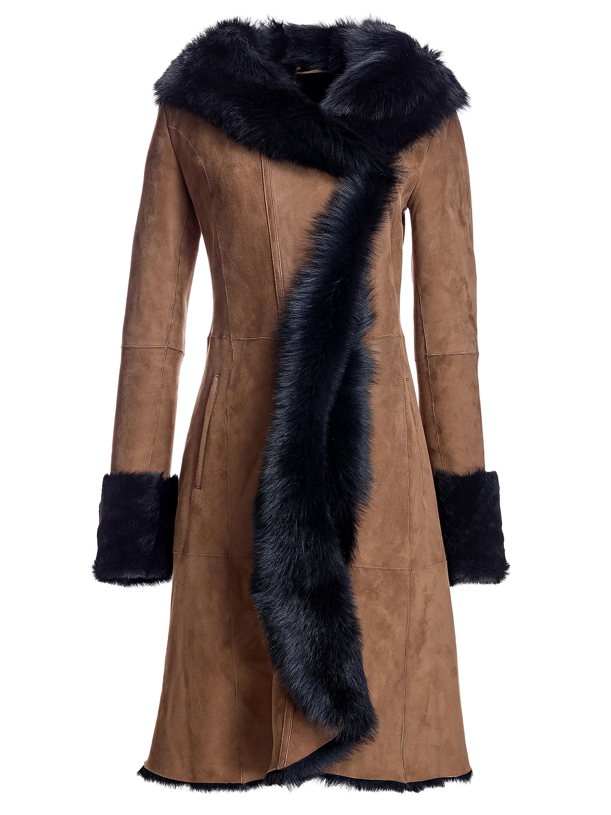 Shearling Coat with Toscana Trim | Saks Fifth Avenue