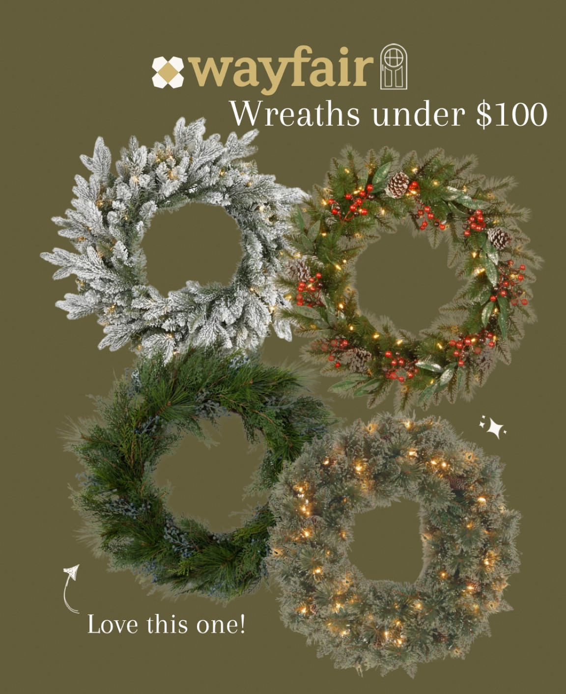 Wayfair wreaths under $100! Juniper, flocked, berry wreaths! Good quality and so beautiful for the holidays! 

#LTKSeasonal #LTKHome #LTKHoliday