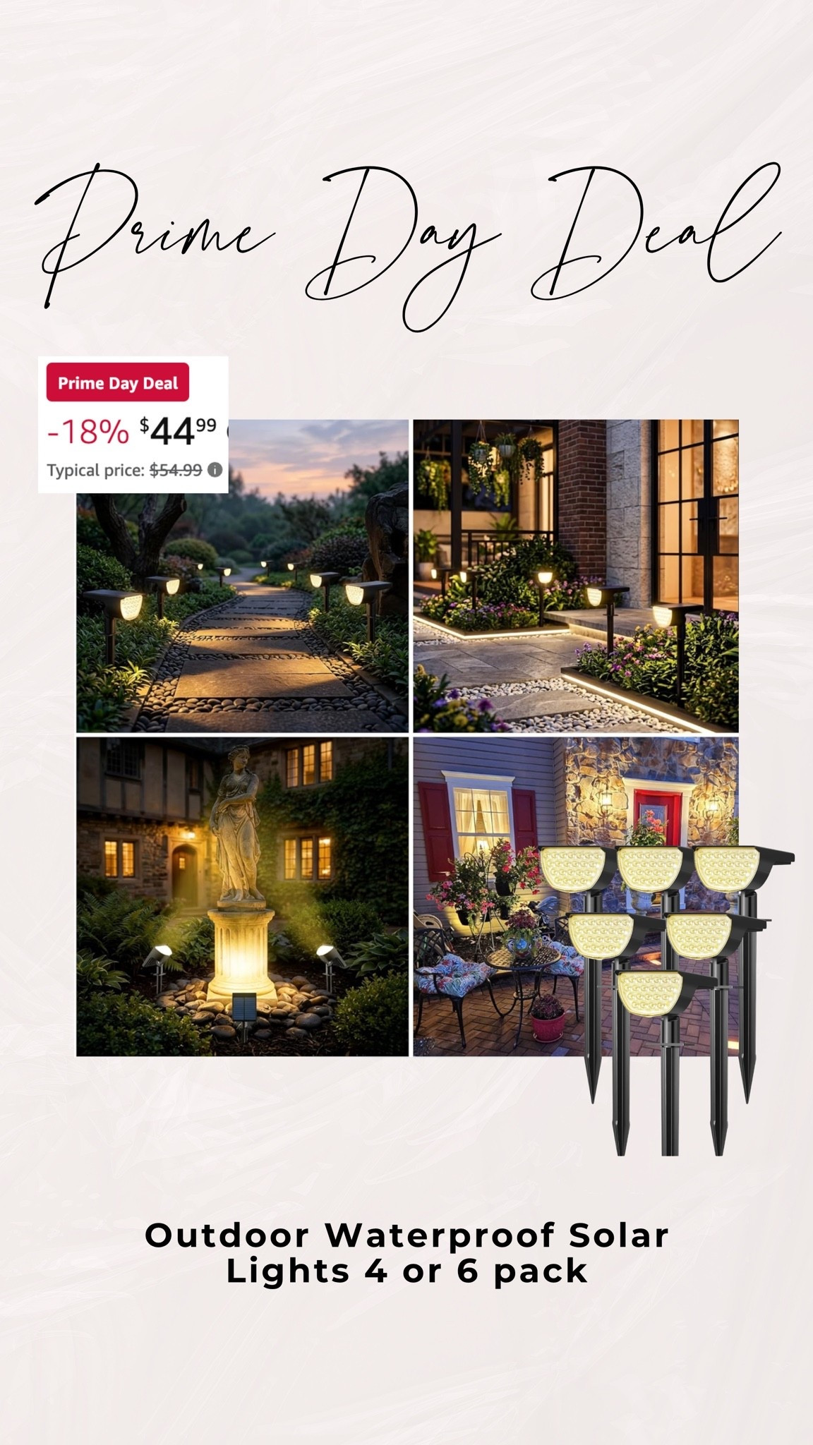 Prime day deal!!
My outdoor solar lights are on sale!

#primeday #amazonprimeday #primedeals #solarlights #patio #outdoor

#LTKSaleAlert #LTKHome