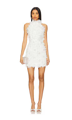 ELLIATT Cherry Blossom Mini Dress in Ivory from Revolve.com | Revolve Clothing (Global)