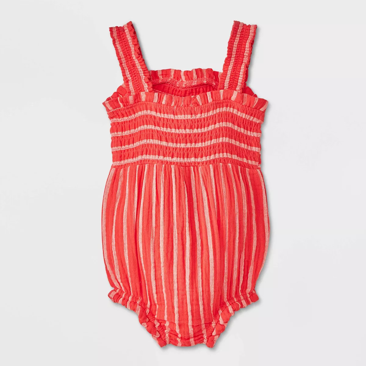 Baby Girls' Ruffle Striped Romper - Cat & Jack™ Red | Target