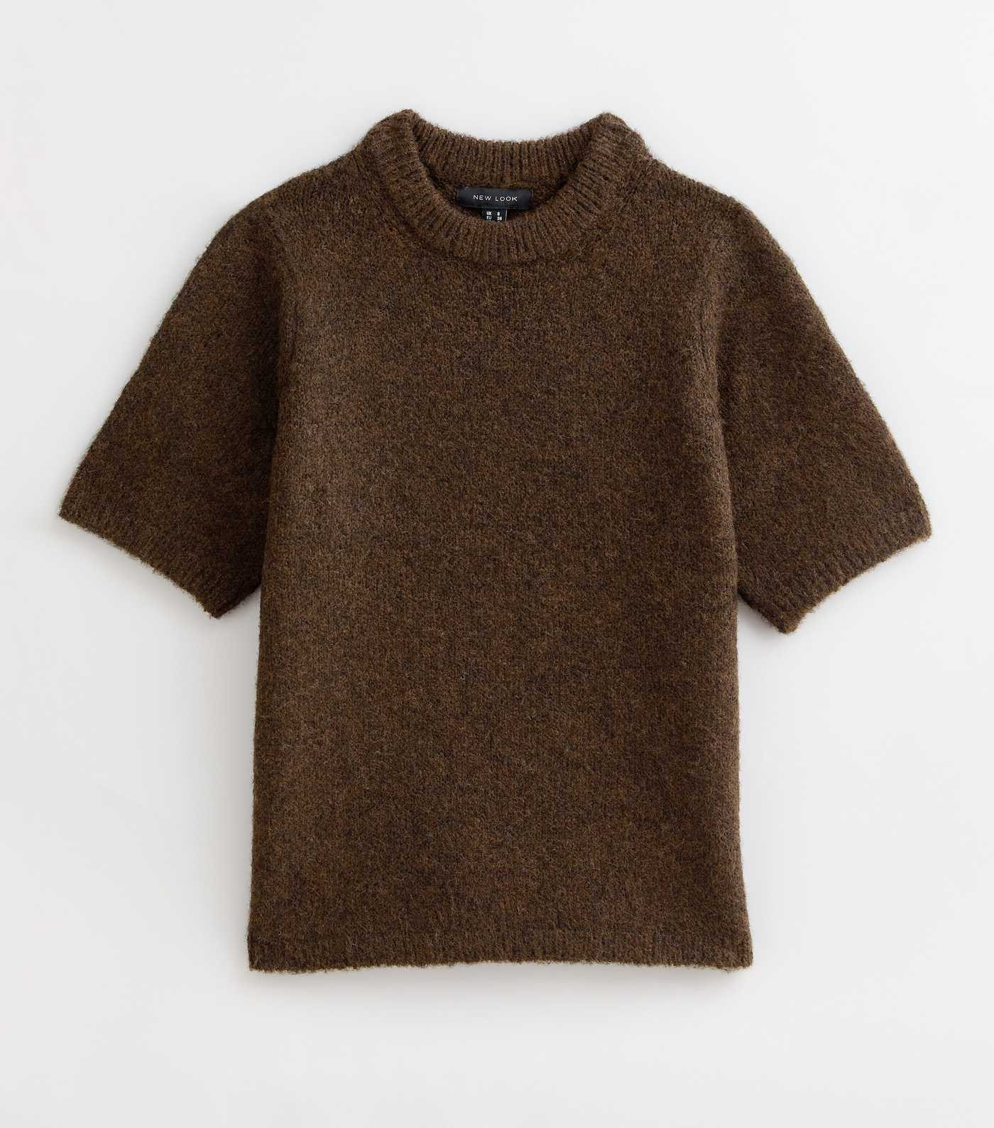 Dark Brown Short Sleeve Knit Top | New Look | New Look (UK)