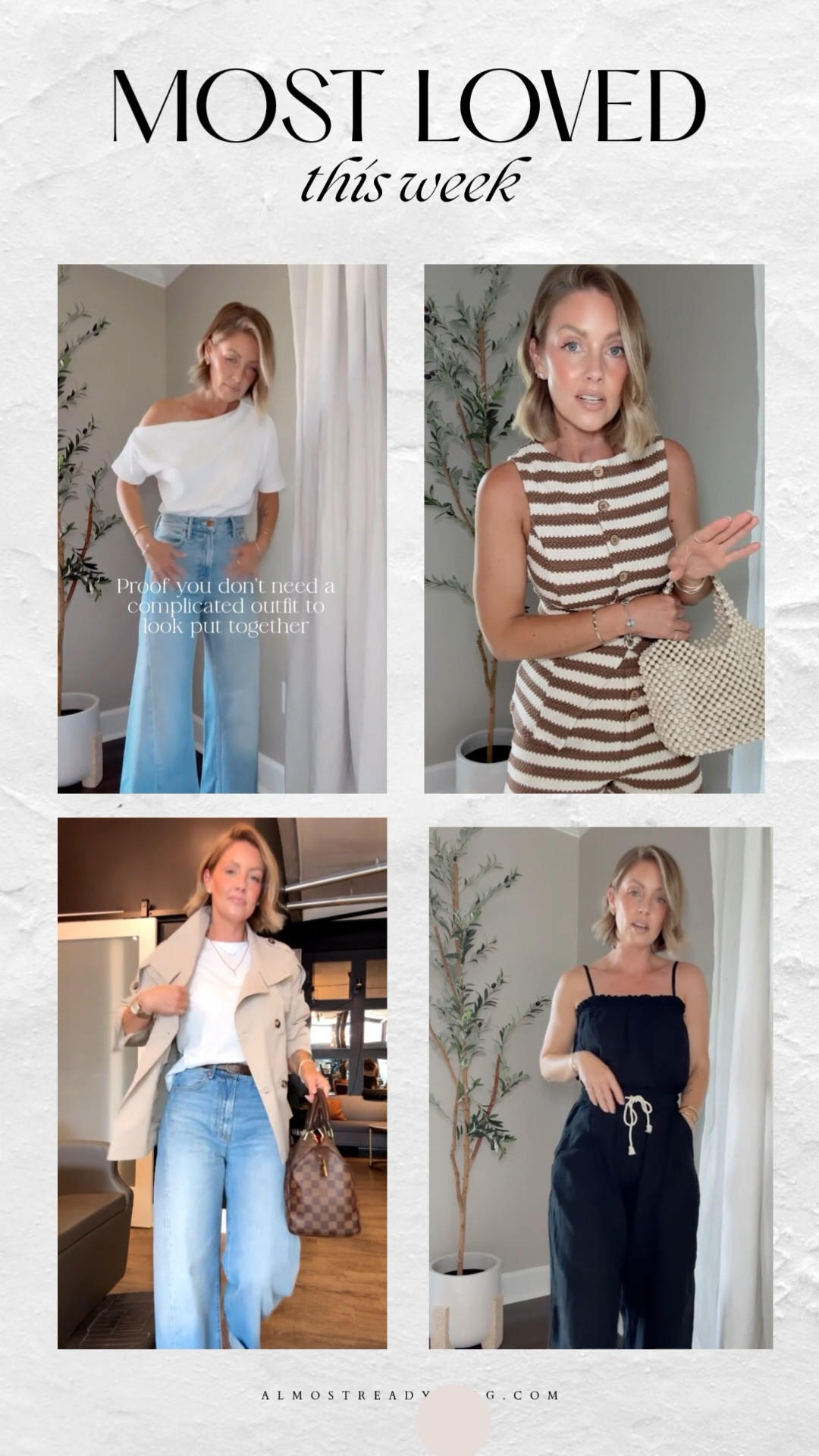 Most loved this week, Use code AMANDAW20 for 20% off purchases of $100+ @Anthropologie.

casual outfits, everyday style, effortless fashion, spring outfits, neutral fashion, mom style, chic casual, weekend outfits, minimalist style, capsule wardrobe, amanda west, almostreadyblog

#LTKootd #LTKPetite #LTKOver40