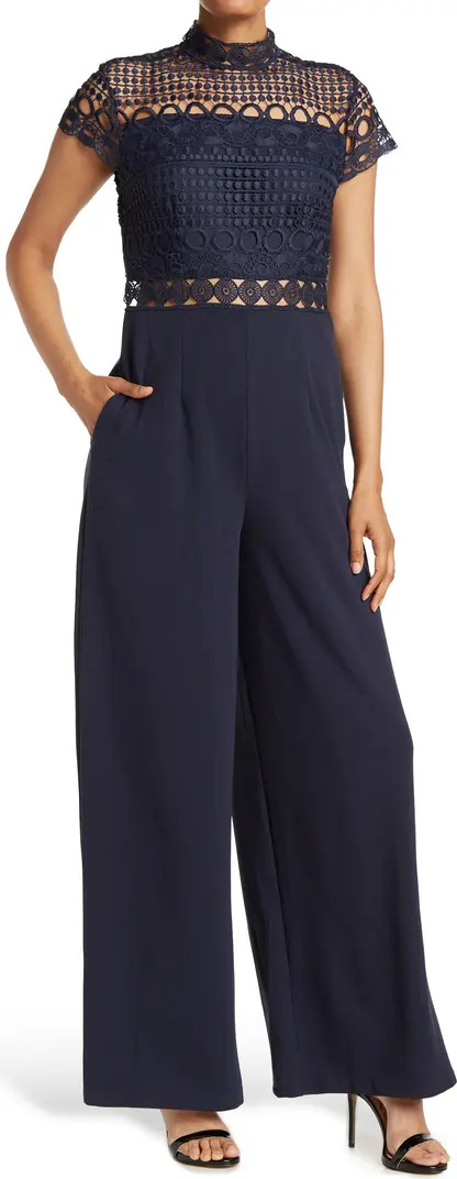 Love By Design Dayna Crochet Lace Cap Sleeve Jumpsuit | Nordstromrack | Nordstrom Rack