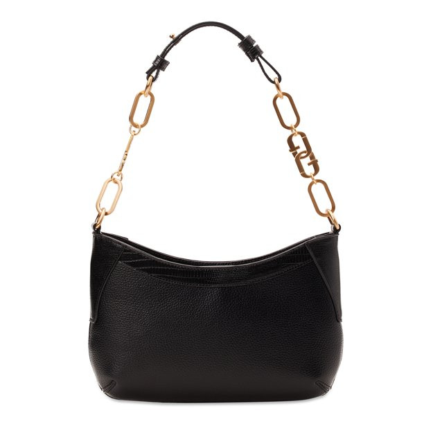 Time and Tru Women's Bryant Pebbled Shoulder Bag, Black - Walmart.com | Walmart (US)