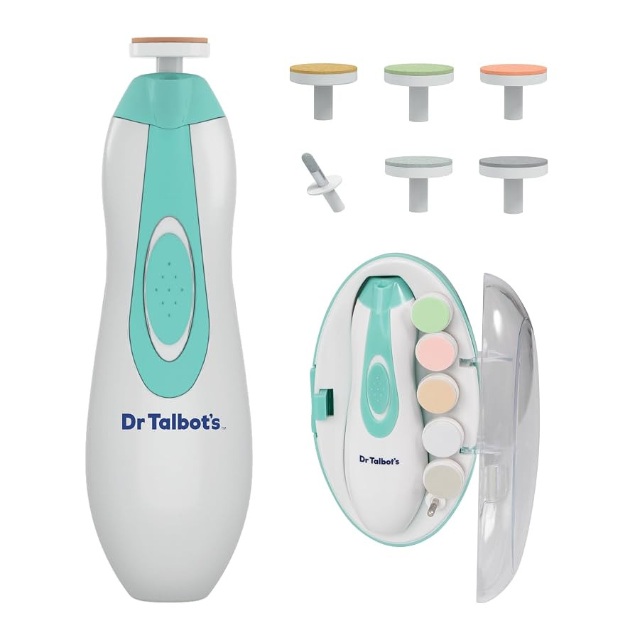 Dr. Talbot's Electric Nail Trimmer for Babies - Baby Nail File with LED Light and Storage Case - ... | Amazon (US)