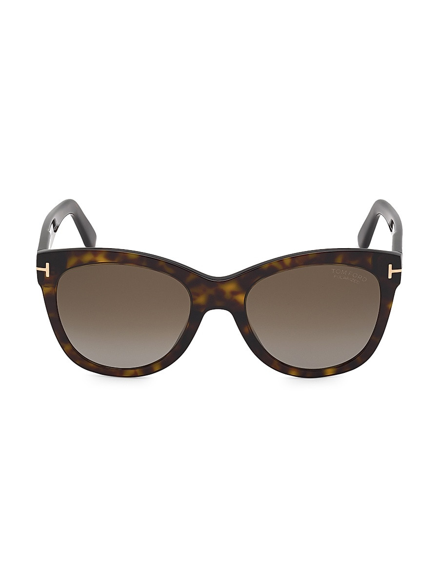 Women's Wallace 54MM Cat Eye Sunglasses - Dark Havana | Saks Fifth Avenue