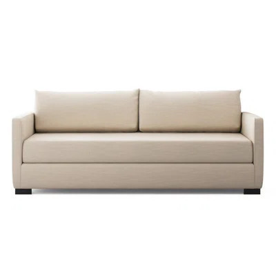 Wickham Sleeper Sofa-86.5"-Savoy Parchment-Ebony-Ronan Snow Fox-Full | Perigold