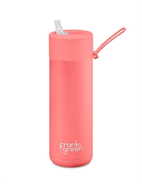 Frank Green Ultimate Ceramic Reusable Bottle W Straw Lid 595ml | David Jones | David Jones (Australia & New Zealand)
