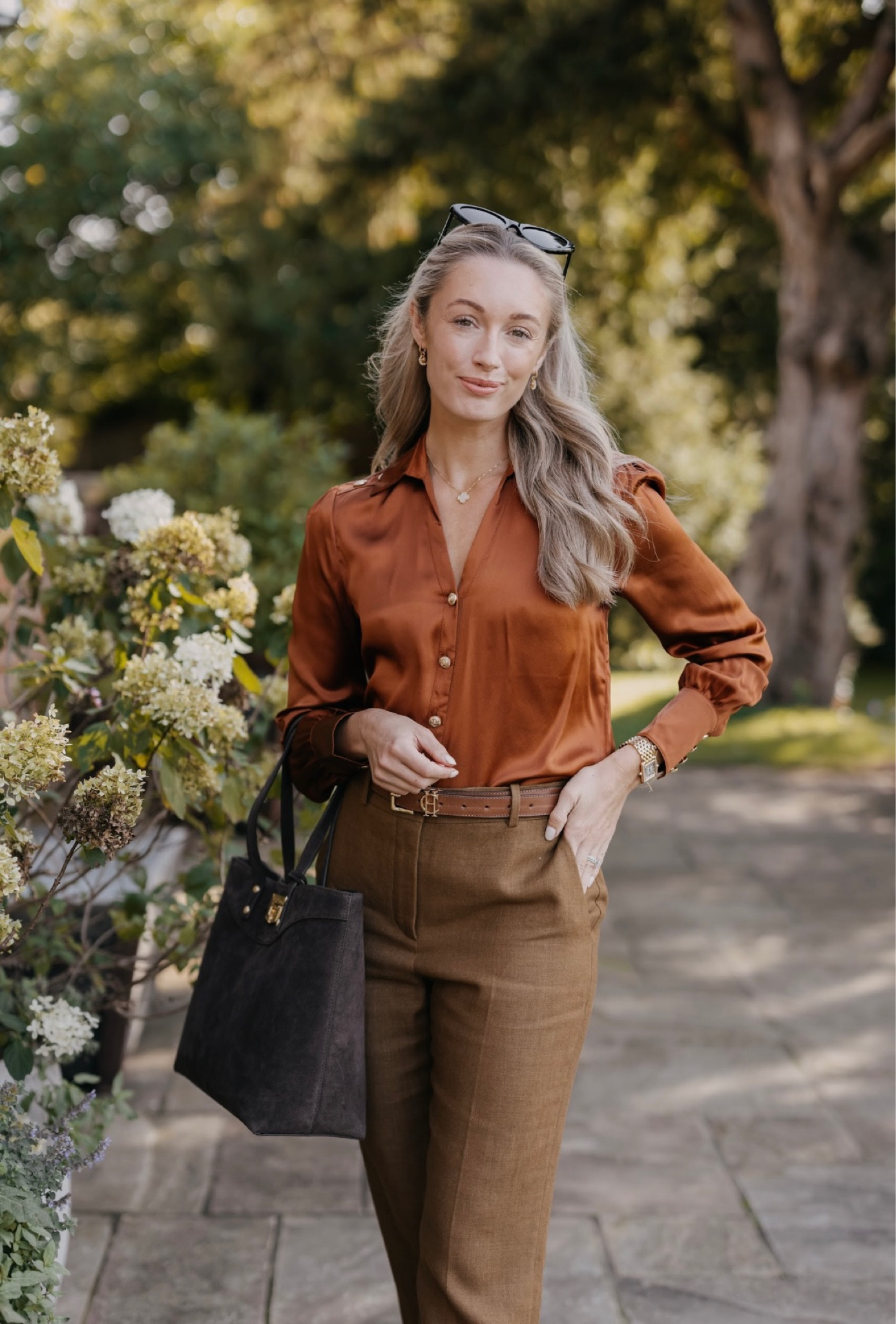 Autumn winter style, autumn winter fashion, satin shirt, suede bag, cropped linen trousers, Net-a-Porter 

#LTKeurope #LTKstyletip #LTKSeasonal