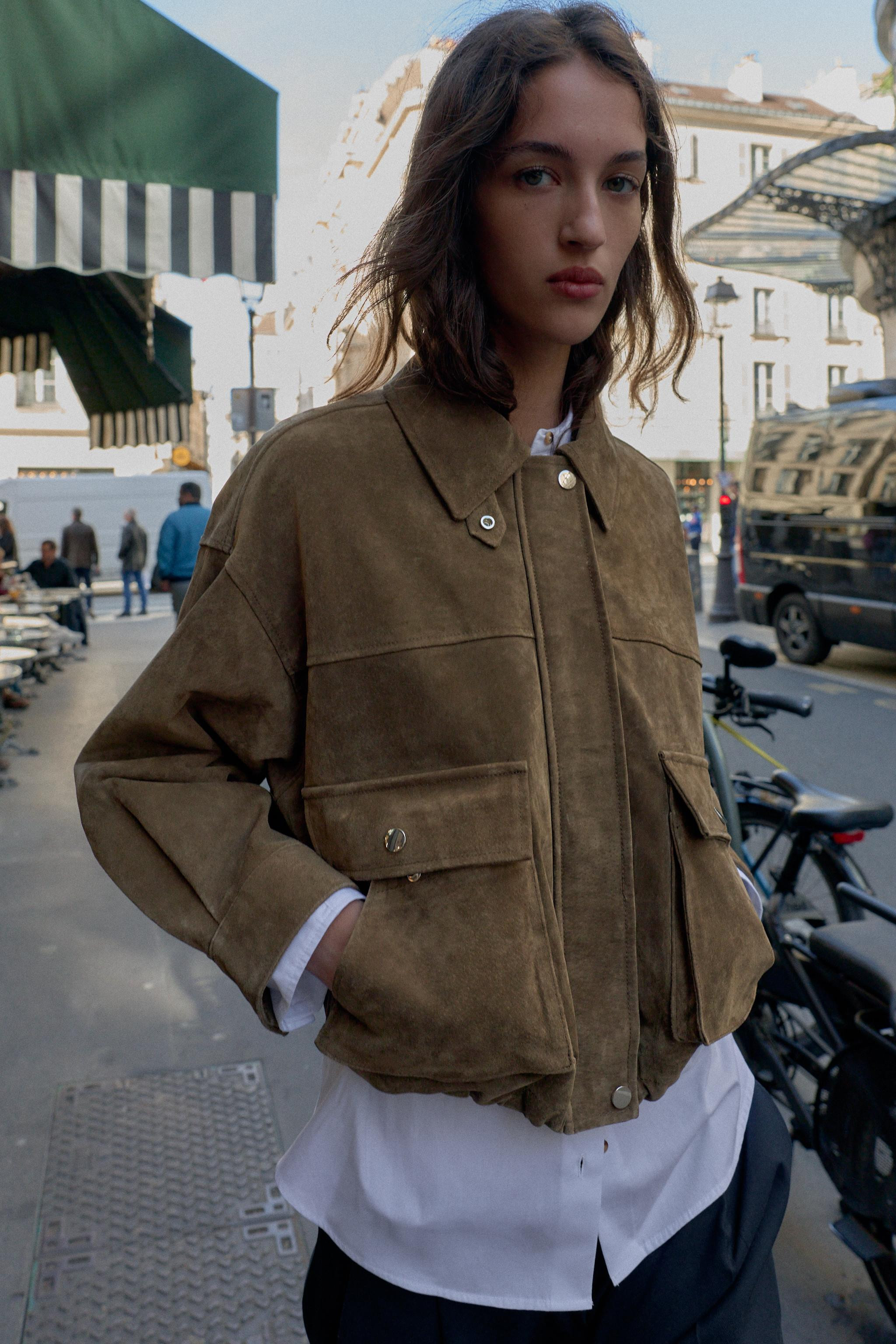 100% LEATHER BOMBER JACKET | Zara UK