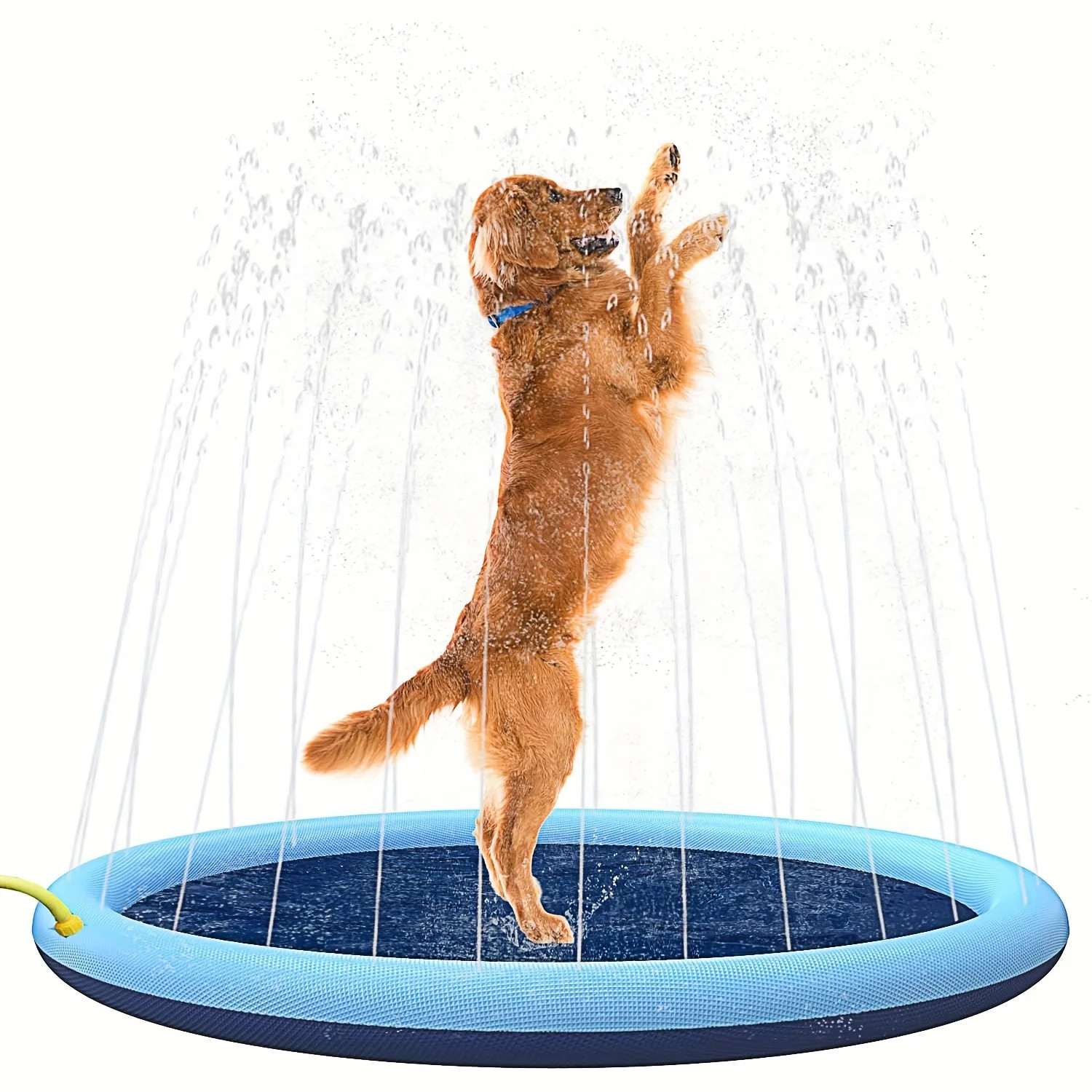 ZRW1pc 170CM/ 67IN Splash Sprinkler Pad For Dogs, Non-Slip Thicken Dog Pool With Sprinkler, Thick... | Walmart (US)