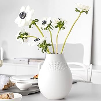 Villeroy & Boch Collier Blanc Tall Vase : Perle, 6.25 in, White | Amazon (US)