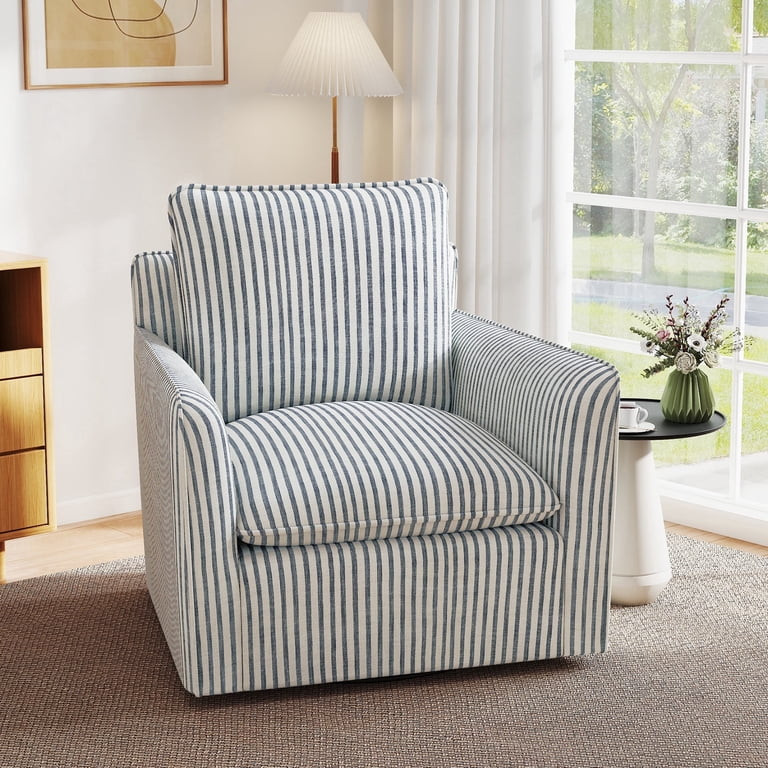 Ebello 360\u00b0 Swivel Chair with Thick Padded Backrest Cushion \u2013 Fabric Square Accent Chai... | Walmart (US)