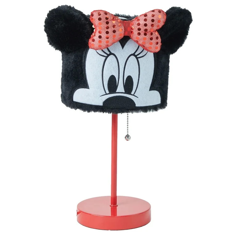 Disney Minnie Mouse 15" Plush Shade Stick Lamp | Walmart (US)