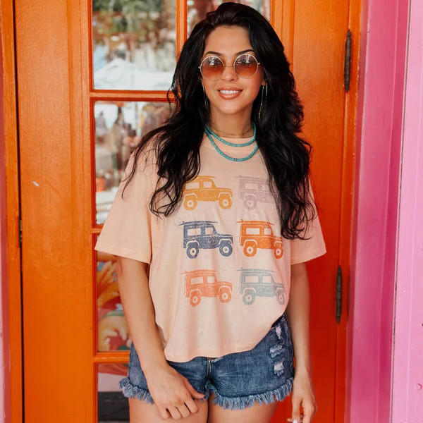 Colorful Broncos Relaxed Boxy Tee | Mountain Moverz