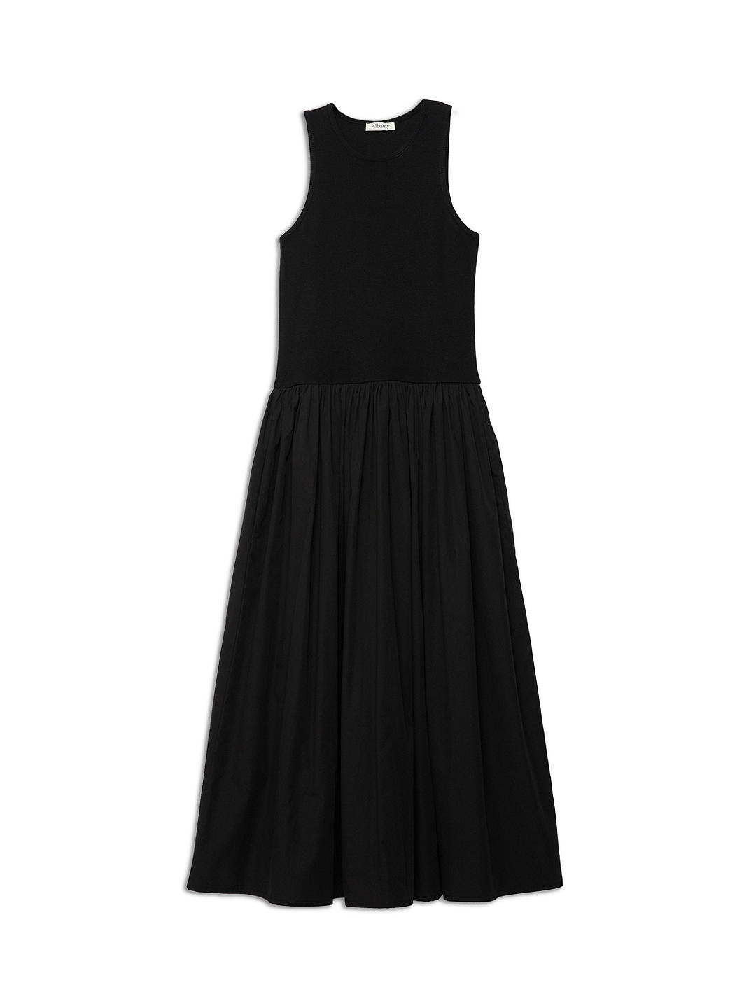 Albaray Racer Jersey Vest Dress, Black | John Lewis (UK)