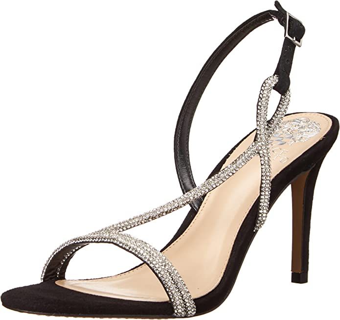Vince Camuto Women's Footwear Luanna Crystal Strap High Heel Sandal Heeled | Amazon (US)