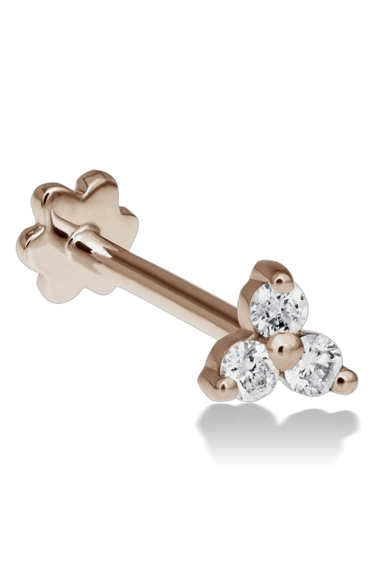 Maria Tash Diamond Trinity Threaded Stud Earring | Nordstrom | Nordstrom