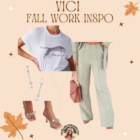 VICI is having a sale so I put together some cute fall work outfits! Some pieces you can style multiple ways which is more bang for your buck!! I love a good business pant that you can pair with multiple colors!! I always go with a good neutral!! 
You can use code SAVEBIG right now to get an extra 40% off their sale prices! Most of these are on sale so grab them while you can! 

#vici #fallsale #fall #recentorder #sweater #tanks #work #tops #workwear #bodysuit #sale #workoutfit #workfits #BusinessCasual #Business #busy #corporate 

#LTKstyletip #LTKSeasonal #LTKworkwear