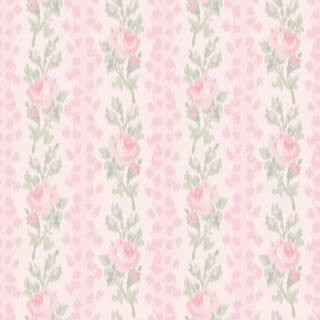 LOVESHACKFANCY Blooming Heirloom Strawberry Pink Macaron Rose Stripe Peel and Stick Wallpaper Sam... | The Home Depot