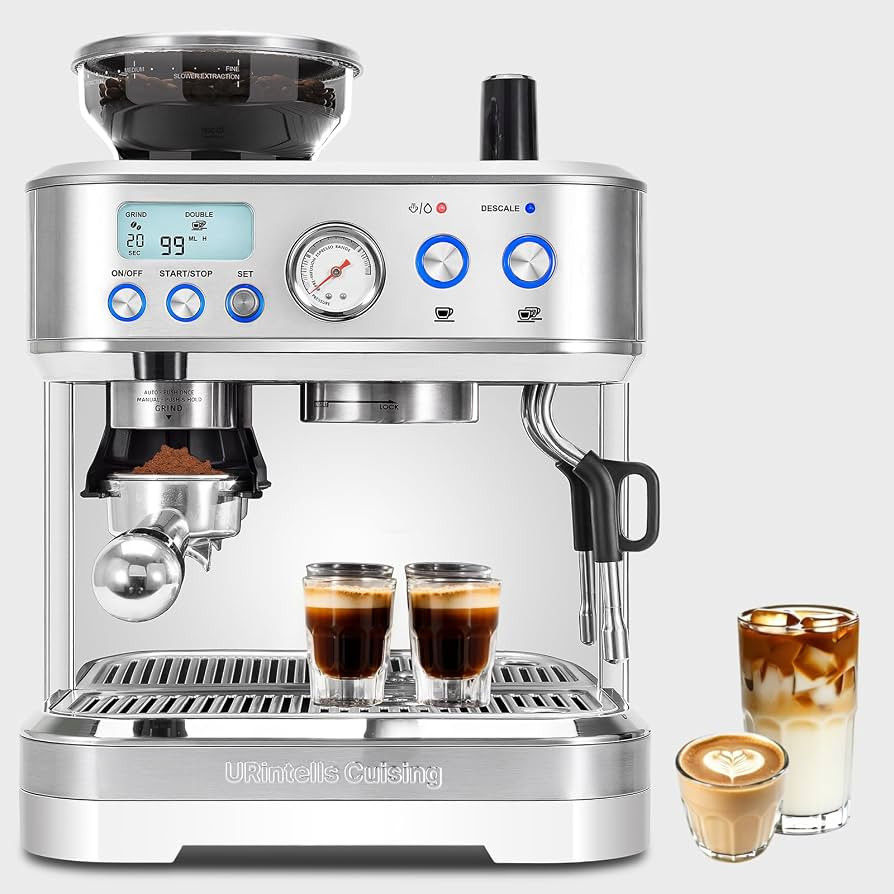 Espresso Machine with Grinder, All-in-One Coffee Maker with PID Temperature Control & 15 Bar Ital... | Amazon (US)
