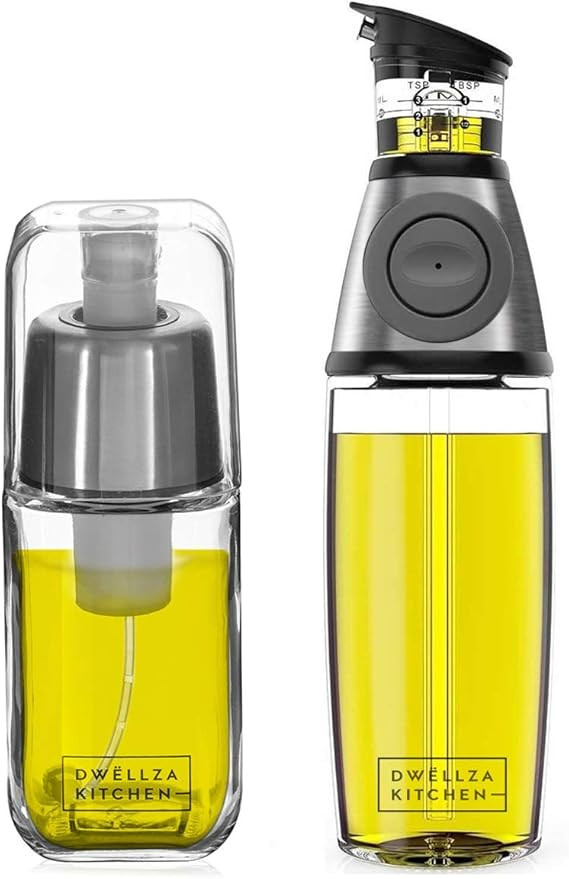 DWËLLZA KITCHEN Olive Oil Dispenser and Oil Sprayer for Cooking Set – Premium Oil Mister Spray... | Amazon (US)