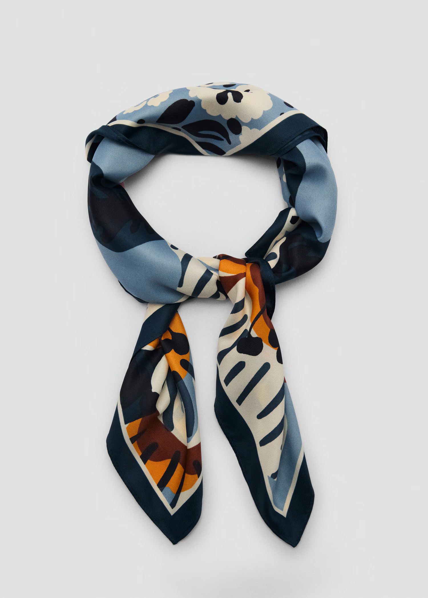 Floral satin scarf - Women | MANGO USA | Mango (US/MX/AU)