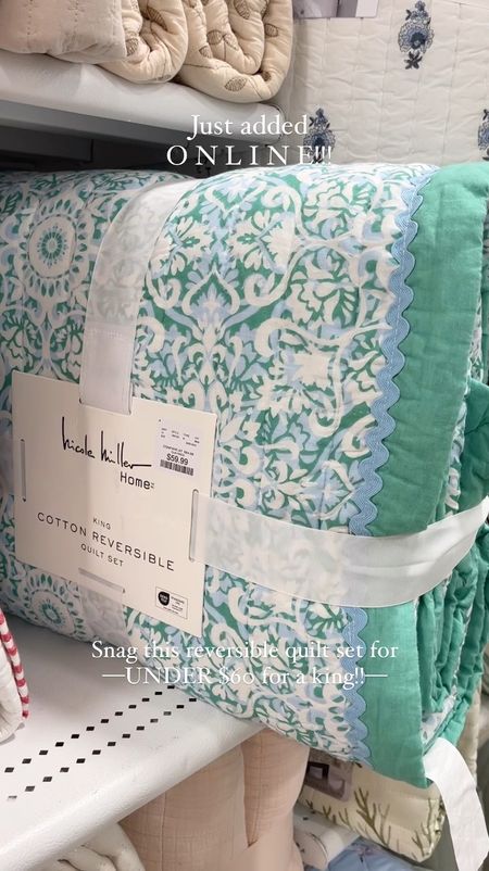 🏃🏼‍♀️🏃🏼‍♀️🏃🏼‍♀️ this gorgeous green & blue ric rac quilt set was JUST ADDED ONLINE!!! Snag this 3 piece reversible set for UNDER $60 for a king!! 🤯🙌🏻😍 more sizes available too!!

#LTKsalealert #LTKfindsunder100 #LTKhome